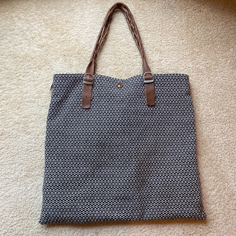 •ANTHROPOLOGIE• jasper & jeera fringe woven tote - Picture 8 of 9